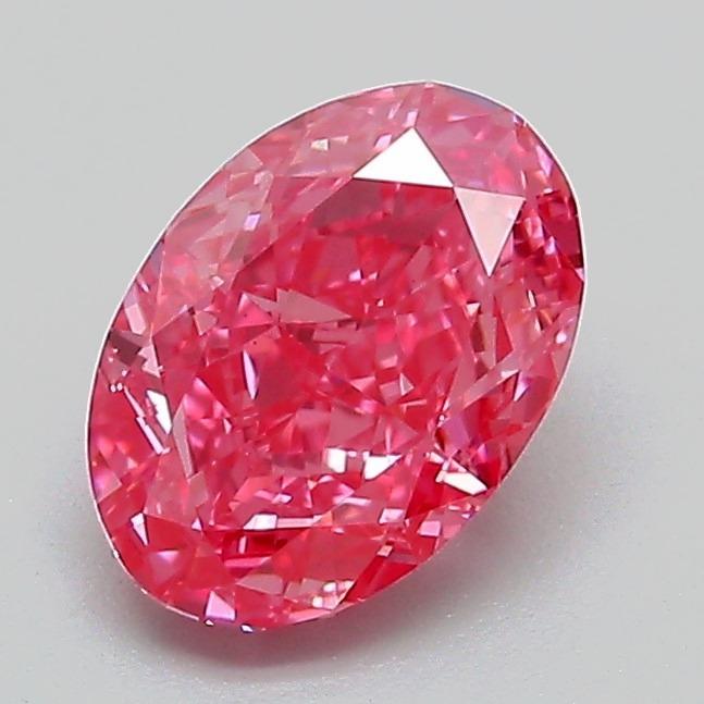 1.22 Ct. Fancy Vivid Pink Oval Lab Grown Diamond