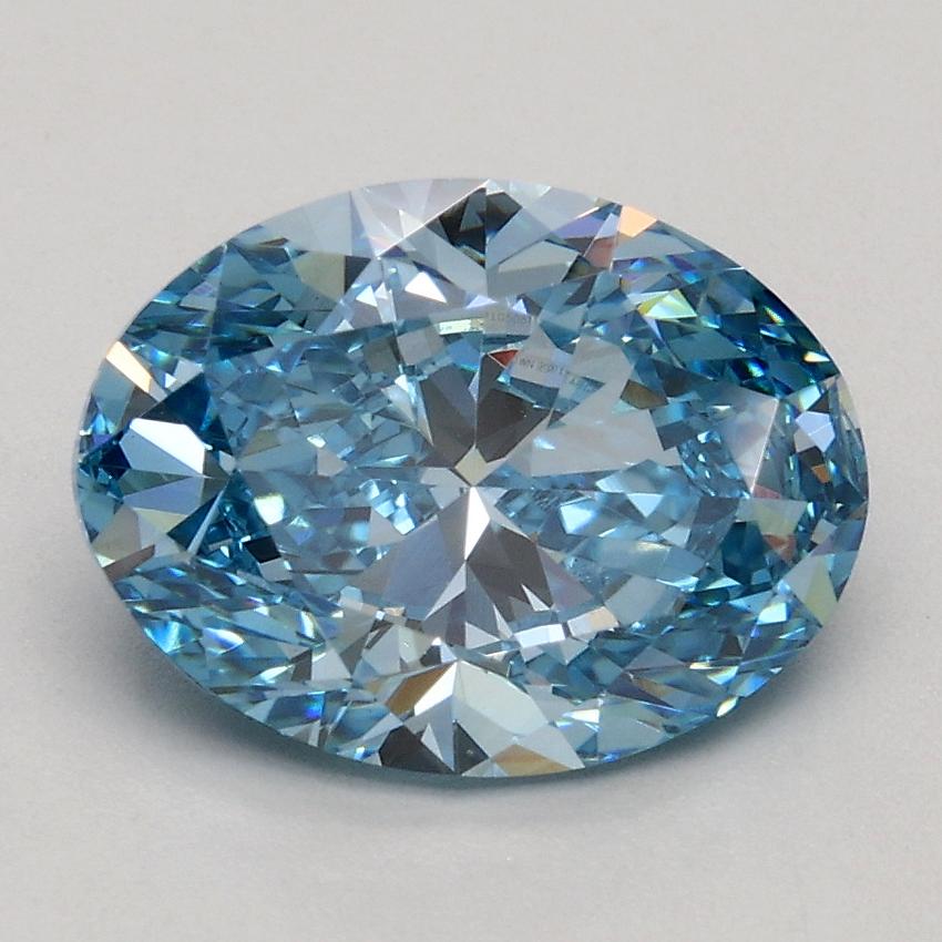 1.95 Ct. Fancy Vivid Blue Oval Lab Grown Diamond