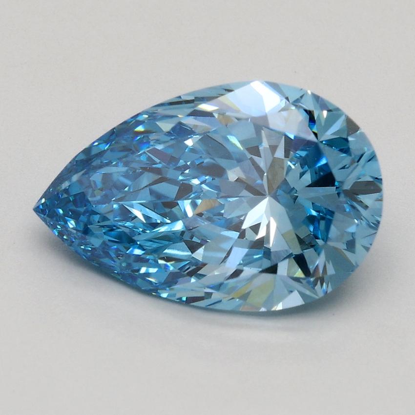 2.30 Ct. Fancy Vivid Blue Pear Lab Grown Diamond