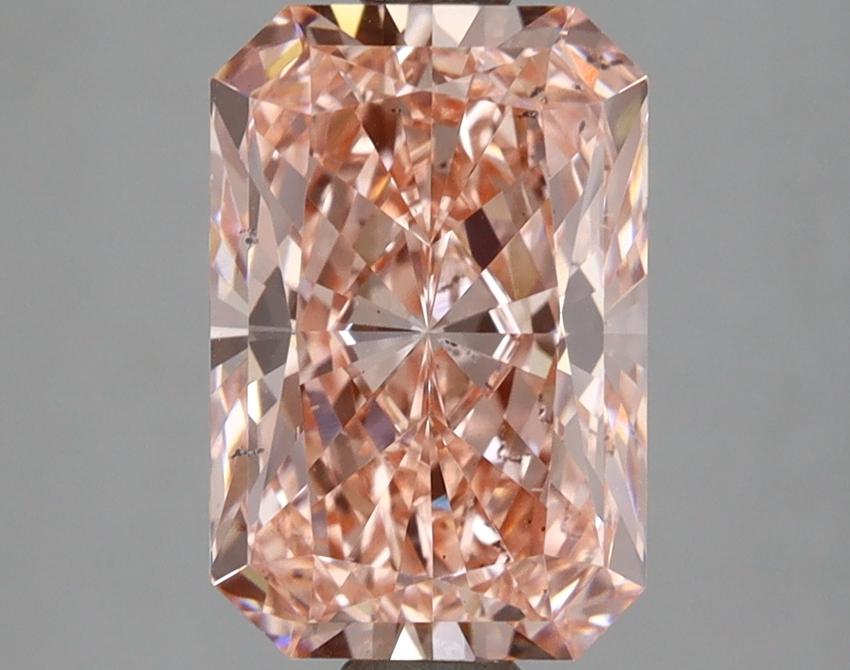 3.04 Ct. Fancy Vivid  Pink Radiant Lab Grown Diamond
