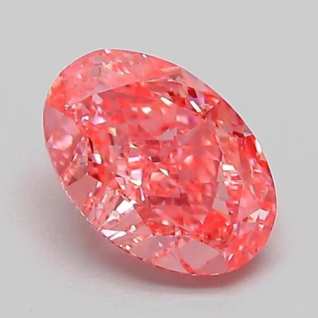 1.08 Ct. Fancy Vivid Pink Oval Lab Grown Diamond
