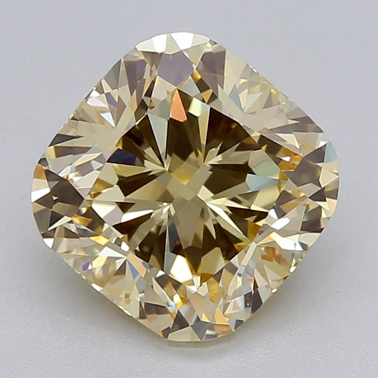 2.66 Ct. Fancy  Yellow Cushion Lab Grown Diamond