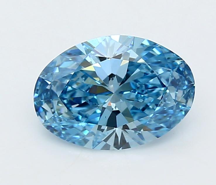 2.0 Ct. Fancy Vivid  Blue Oval Lab Grown Diamond