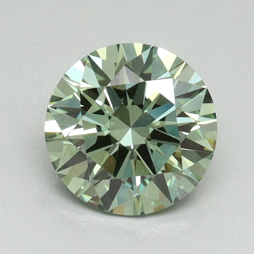 1.74 Ct. Fancy Vivid Green Round Lab Grown Diamond