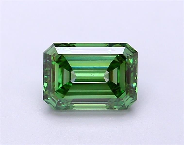 1.13 Ct. Fancy Vivid  Green Emerald Lab Grown Diamond