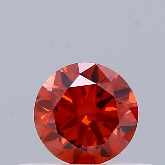 0.35 Ct. Fancy Vivid Orange Round Lab Grown Diamond