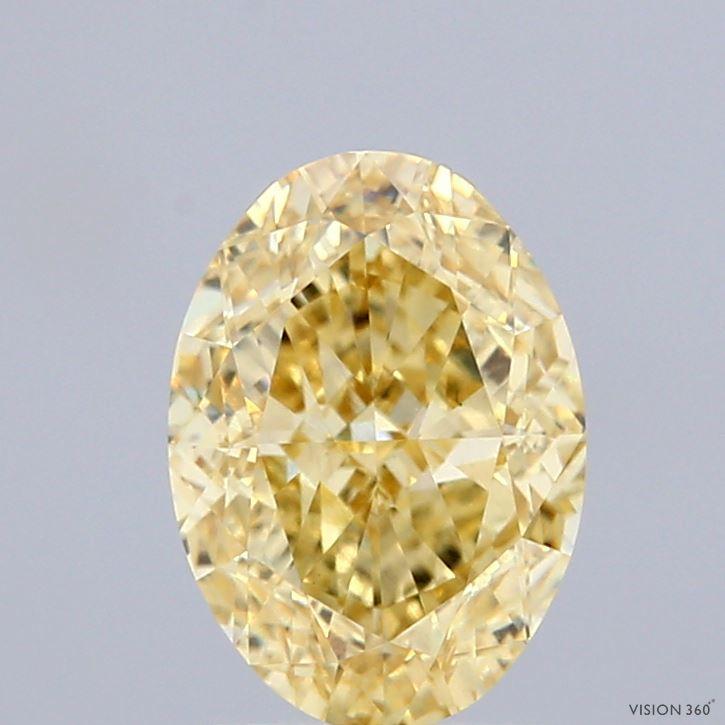 2.10 Ct. Fancy Intense Yellow Oval Lab Grown Diamond