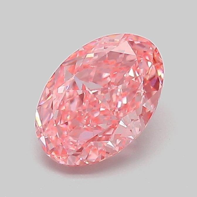 1.00 Ct. Fancy Vivid Pink Oval Lab Grown Diamond