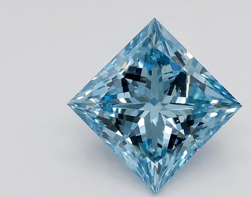 1.50 Ct. Fancy Vivid Blue Princess Lab Grown Diamond