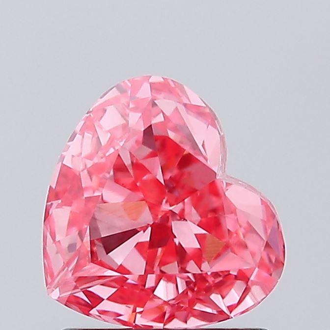 1.05 Ct. Fancy Vivid Pink Heart Lab Grown Diamond