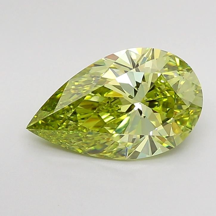 3.00 Ct. Fancy Vivid Green Pear Lab Grown Diamond