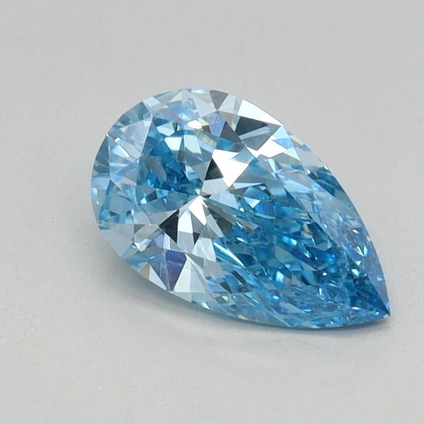 0.62 Ct. Fancy Vivid Blue Pear Lab Grown Diamond