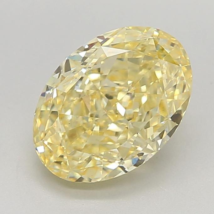 2.52 Ct. Fancy Intense Yellow Oval Lab Grown Diamond