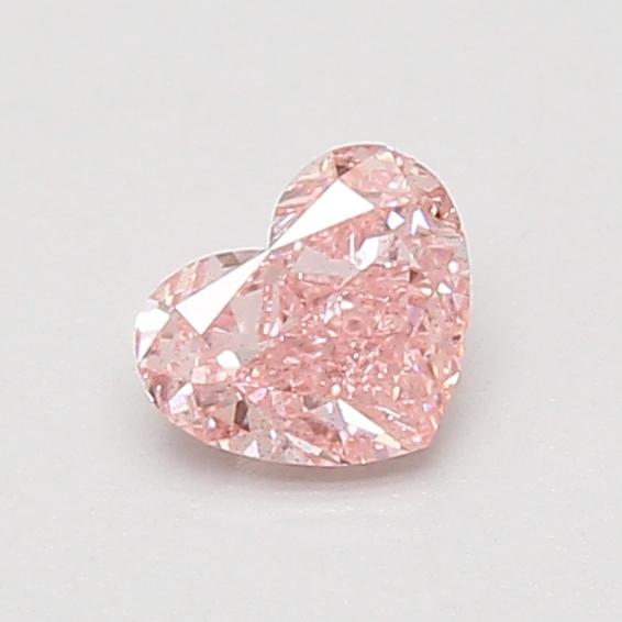 0.55 Ct. Fancy Vivid Pink Heart Lab Grown Diamond