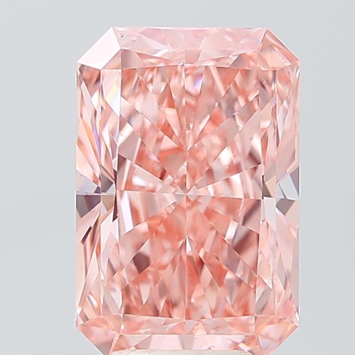 4.59 Ct. Fancy Vivid Pink Radiant Lab Grown Diamond