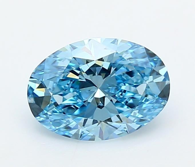 1.29 Ct. Fancy Vivid  Blue Oval Lab Grown Diamond