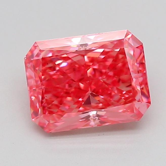 1.21 Ct. Fancy Vivid  Pink Radiant Lab Grown Diamond