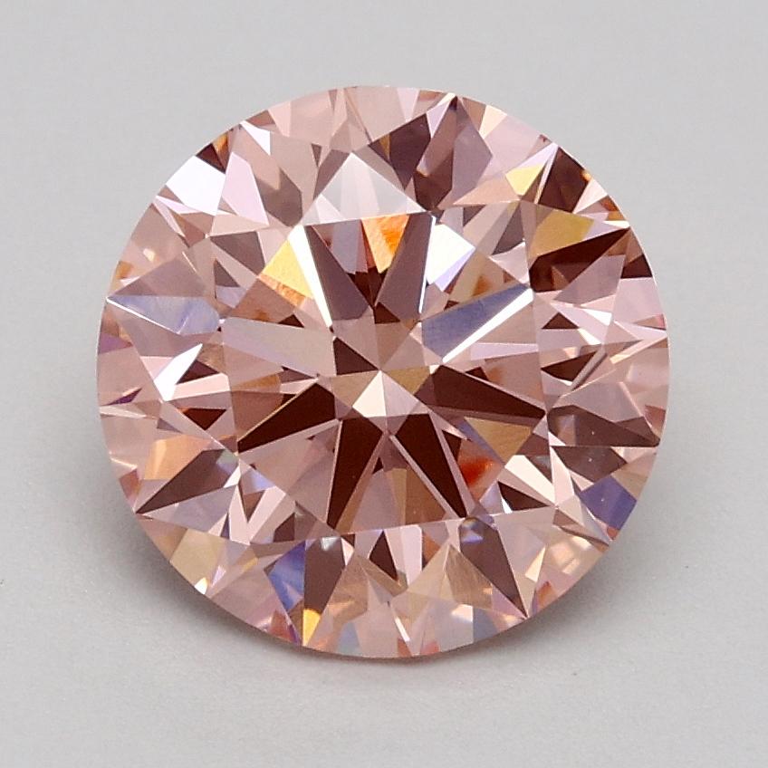 1.73 Ct. Fancy Intense Pink Round Lab Grown Diamond