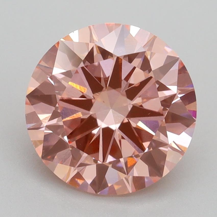 2.60 Ct. Fancy Intense Pink Round Lab Grown Diamond