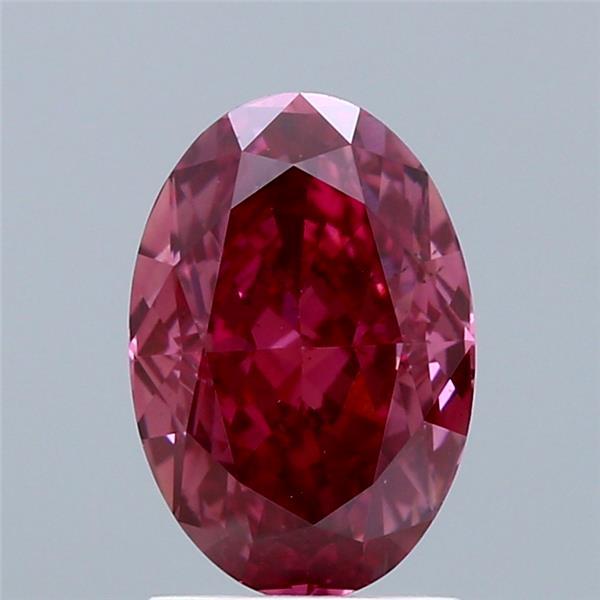 2.18 Ct. Fancy Vivid Brownish Pink Oval Lab Grown Diamond