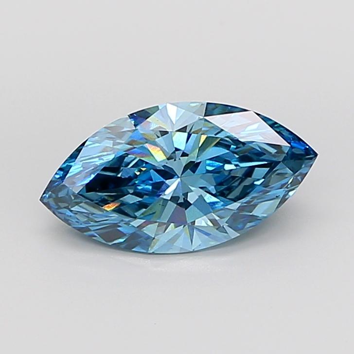 4.40 Ct. Fancy Vivid Blue Marquise Lab Grown Diamond