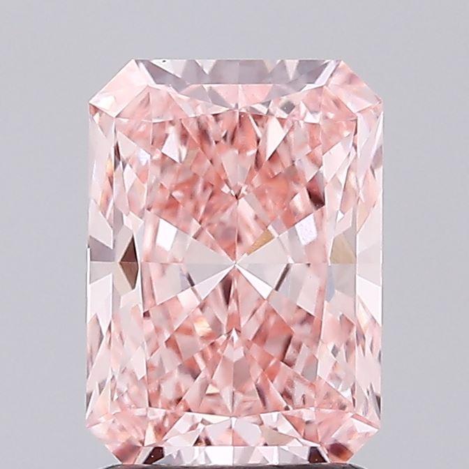 1.64 Ct. Fancy Vivid Pink Radiant Lab Grown Diamond