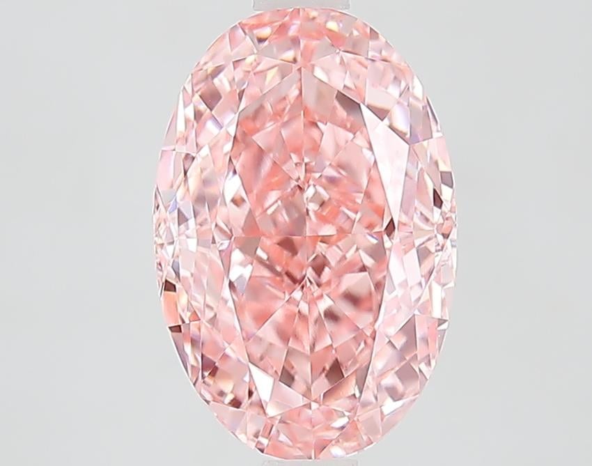 3.02 Ct. Fancy Pink Oval Lab Grown Diamond