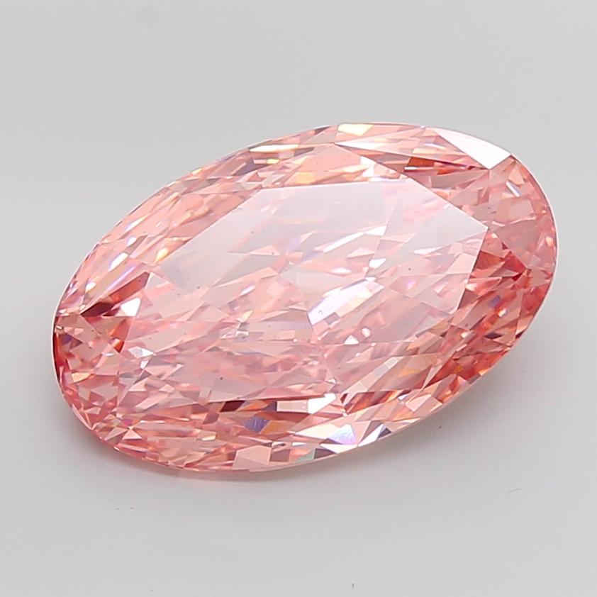 13.60 Ct. Fancy Vivid Pink Oval Lab Grown Diamond