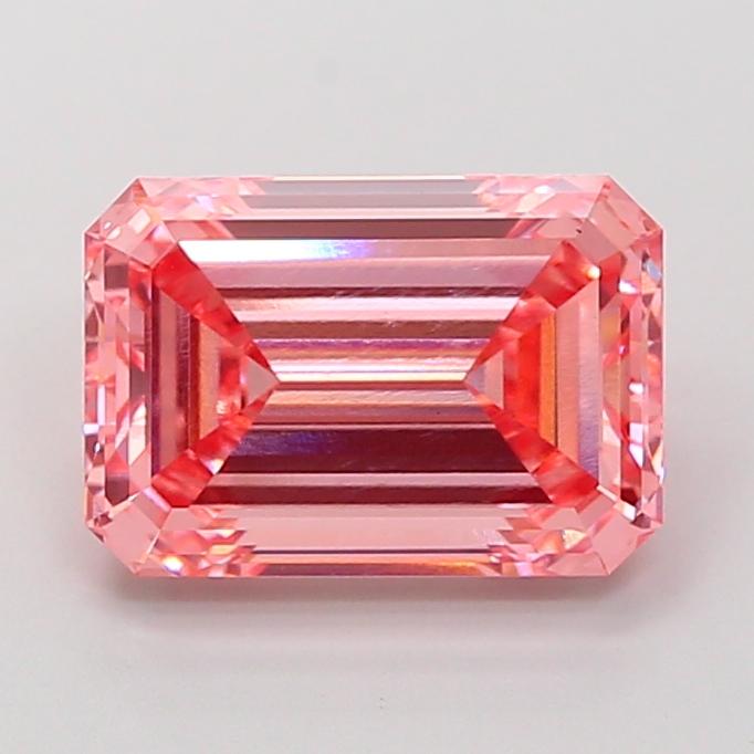 4.12 Ct. Fancy Vivid Pink Emerald Lab Grown Diamond