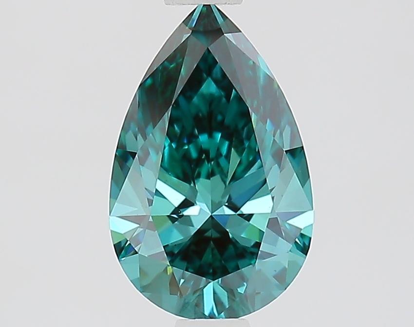 1.06 Ct. Fancy Vivid Green Pear Lab Grown Diamond