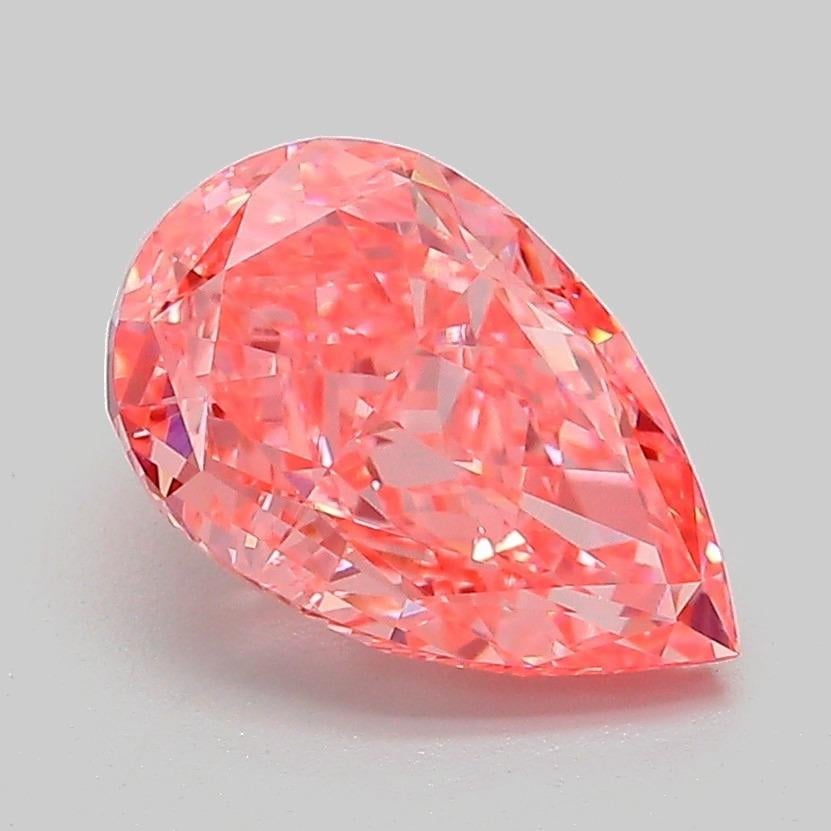 2.15 Ct. Fancy Vivid Pink Pear Lab Grown Diamond
