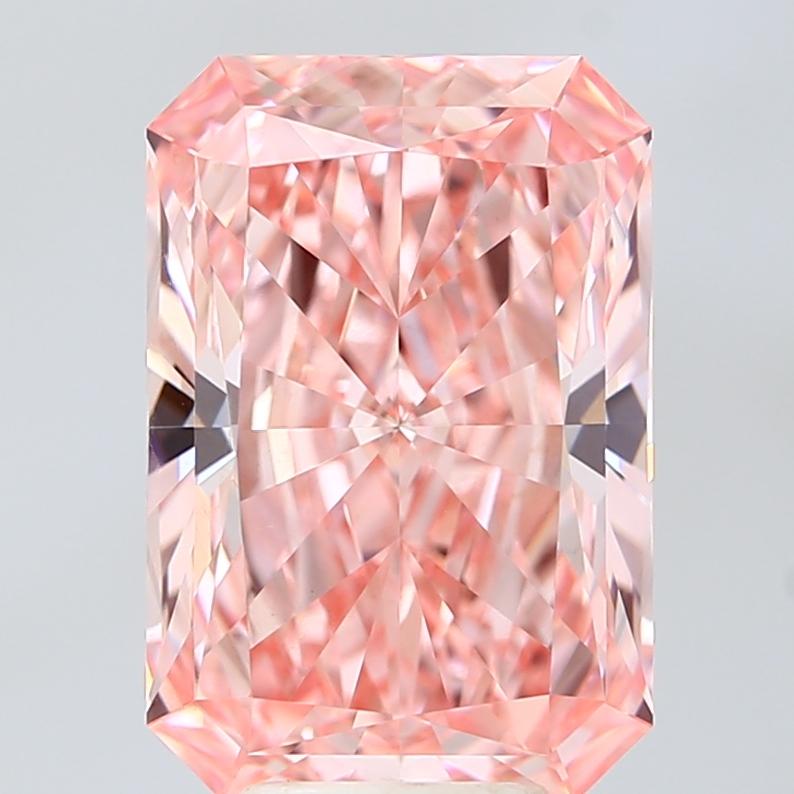 6.10 Ct. Fancy Vivid Pink Radiant Lab Grown Diamond