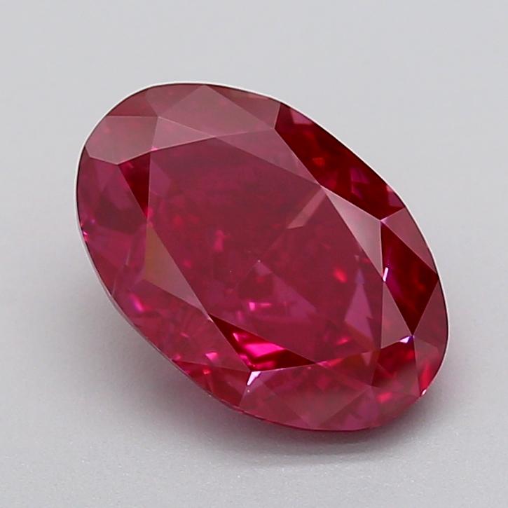 2.93 Ct. Fancy Deep  Pink Oval Lab Grown Diamond