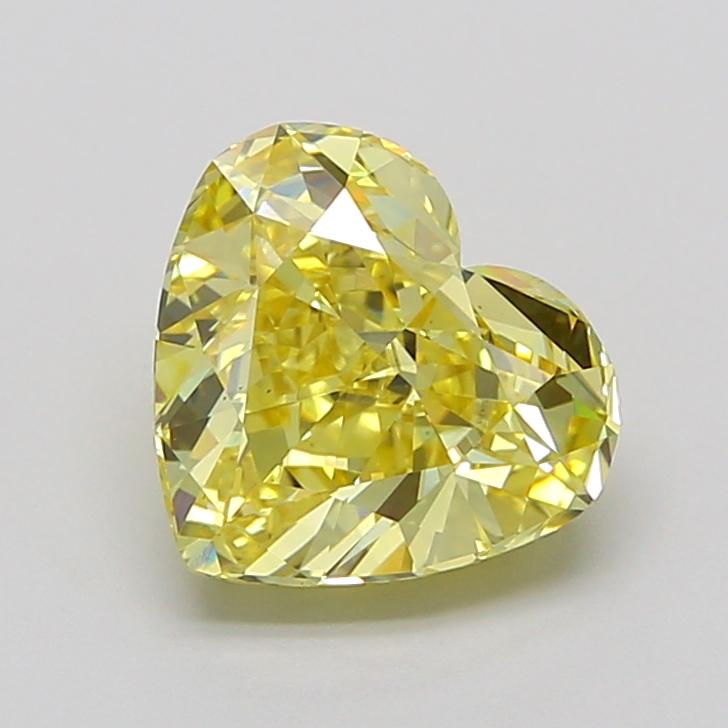 3.00 Ct. Fancy Intense None Yellow Heart Lab Grown Diamond