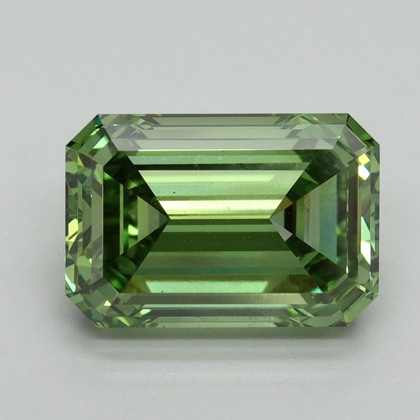 5.05 Ct. Fancy Vivid Pacific Green Emerald Lab Grown Diamond
