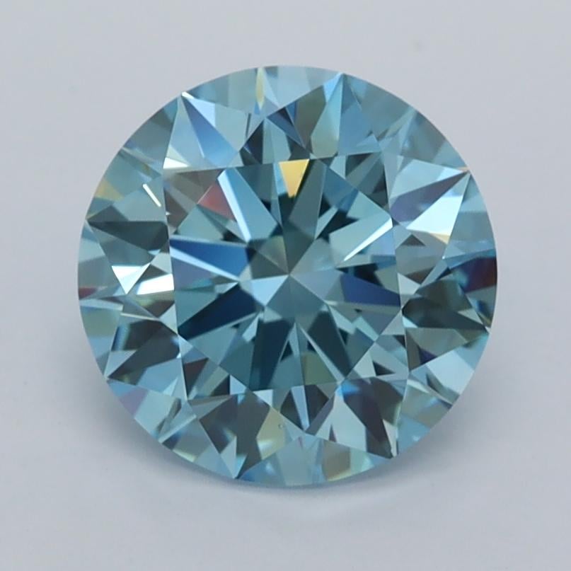 2.00 Ct. Fancy Vivid  Blue Round Lab Grown Diamond