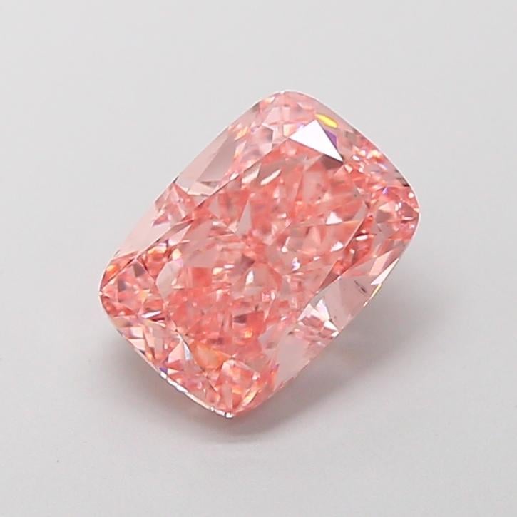 2.14 Ct. Fancy Vivid Pink Cushion Lab Grown Diamond