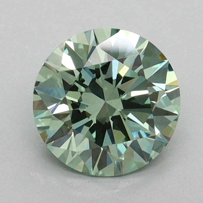 1.12 Ct. Fancy Vivid Green Round Lab Grown Diamond