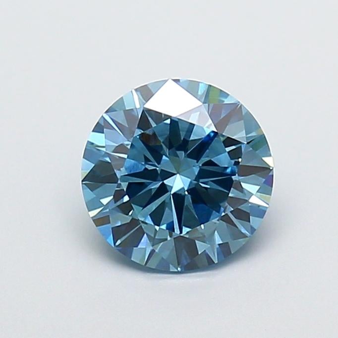 1.54 Ct. Fancy Vivid  Blue Round Lab Grown Diamond