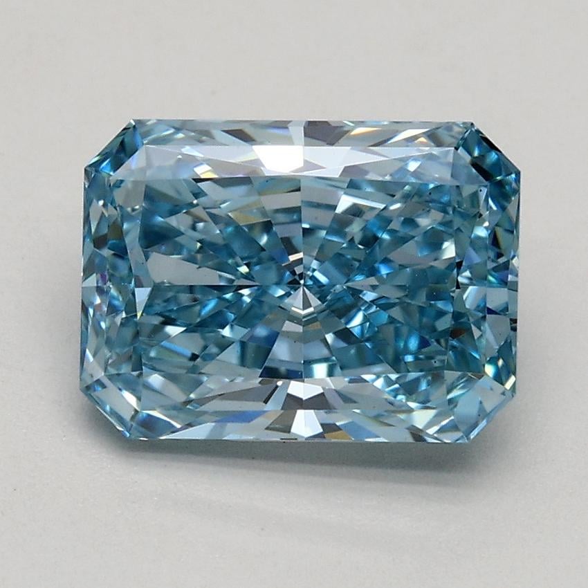 1.69 Ct. Fancy Intense Blue Radiant Lab Grown Diamond