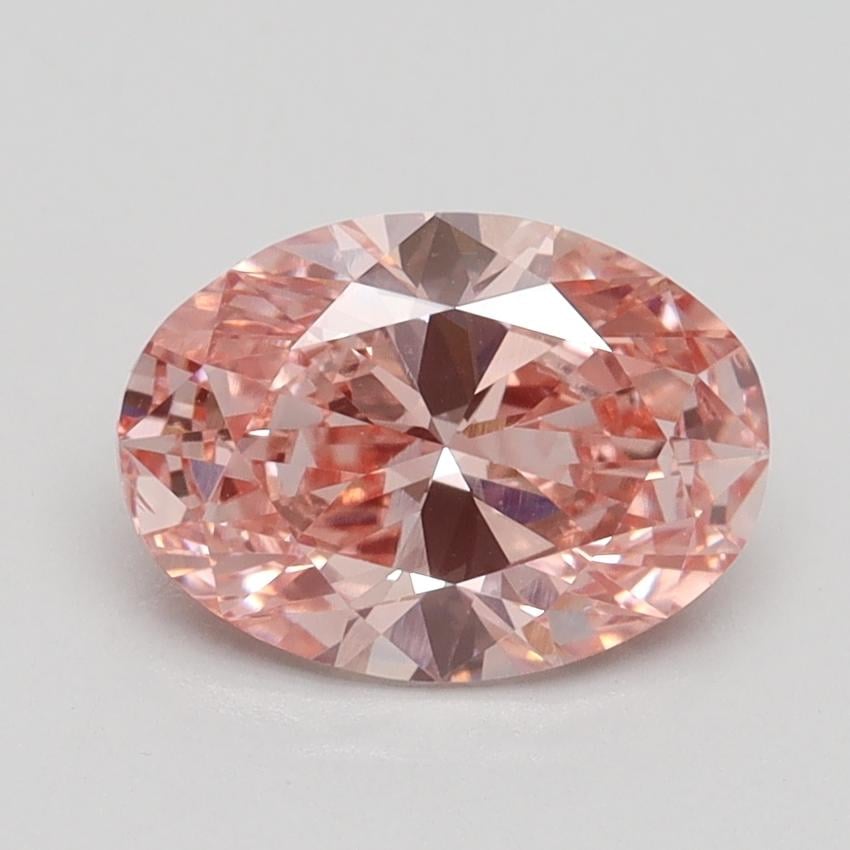 1.55 Ct. Fancy Intense Pink Oval Lab Grown Diamond
