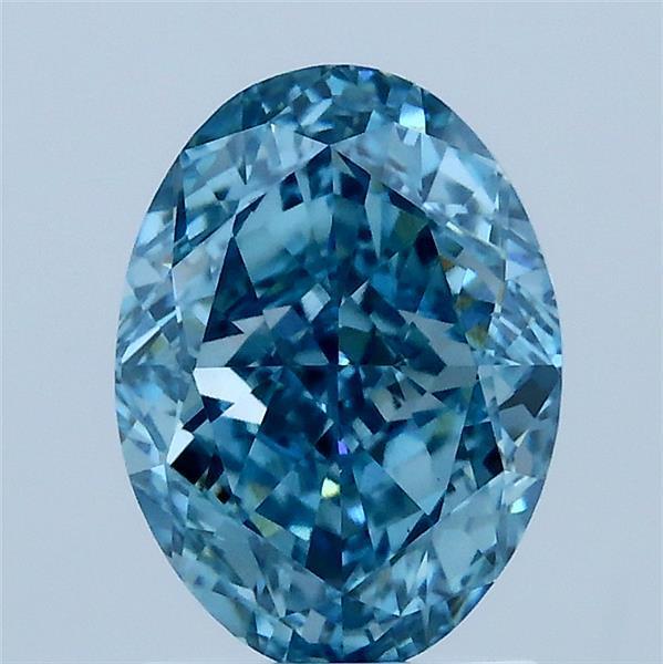 2.03 Ct. Fancy Vivid Blue Oval Lab Grown Diamond