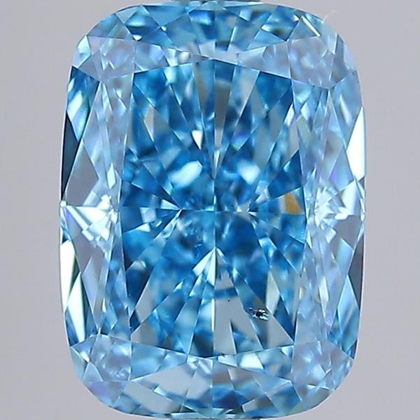2.31 Ct. Fancy Vivid Blue Cushion Lab Grown Diamond