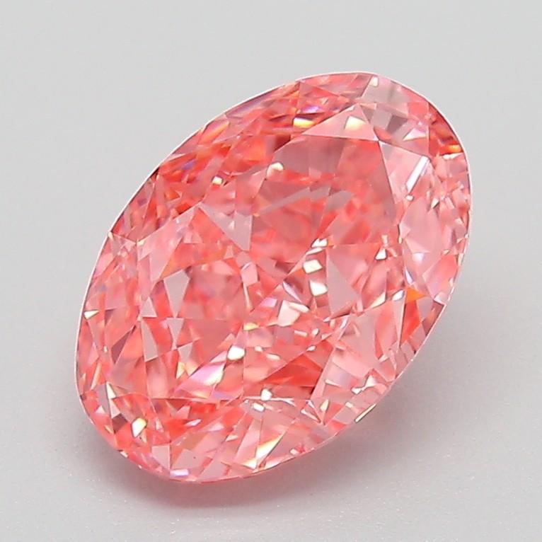 2.10 Ct. Fancy Vivid Pink Oval Lab Grown Diamond