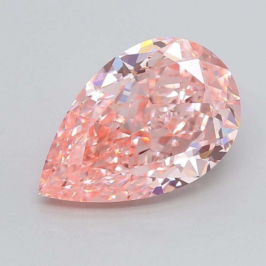 8.03 Ct. Fancy Pink Pear Lab Grown Diamond