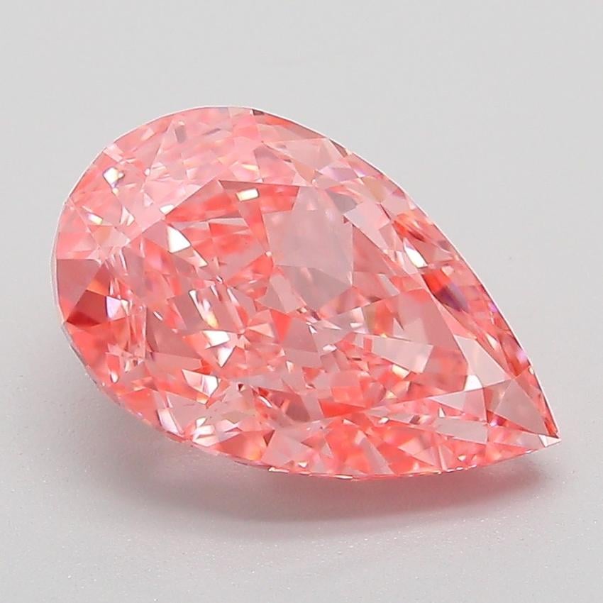 3.08 Ct. Fancy Vivid Pink Pear Lab Grown Diamond
