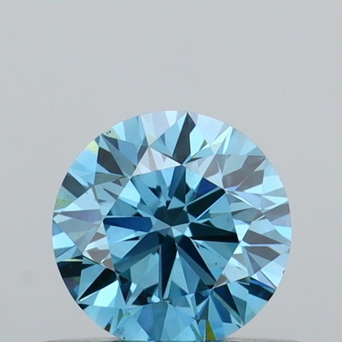 0.47 Ct. Fancy Vivid Blue Round Lab Grown Diamond