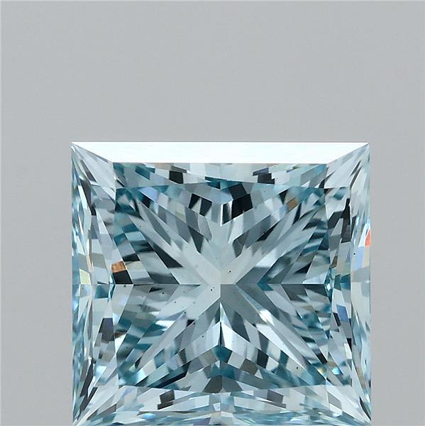 2.72 Ct. Fancy Vivid Blue Princess Lab Grown Diamond