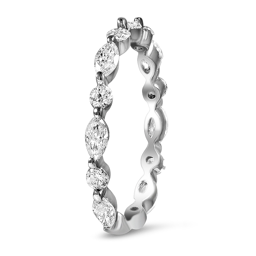 4.0 ct tw Marquise Diamond Eternity Ring | Princess Jewelry