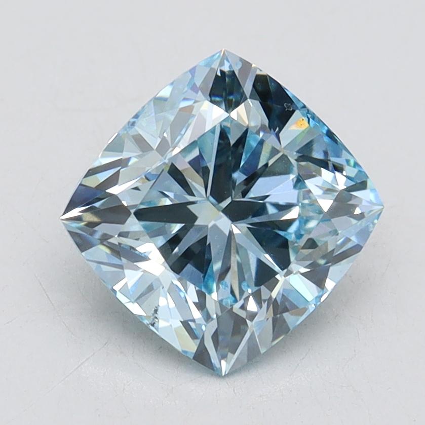 1.93 Ct. Fancy Intense Blue Cushion Lab Grown Diamond